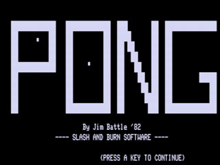 pong game screenshot
